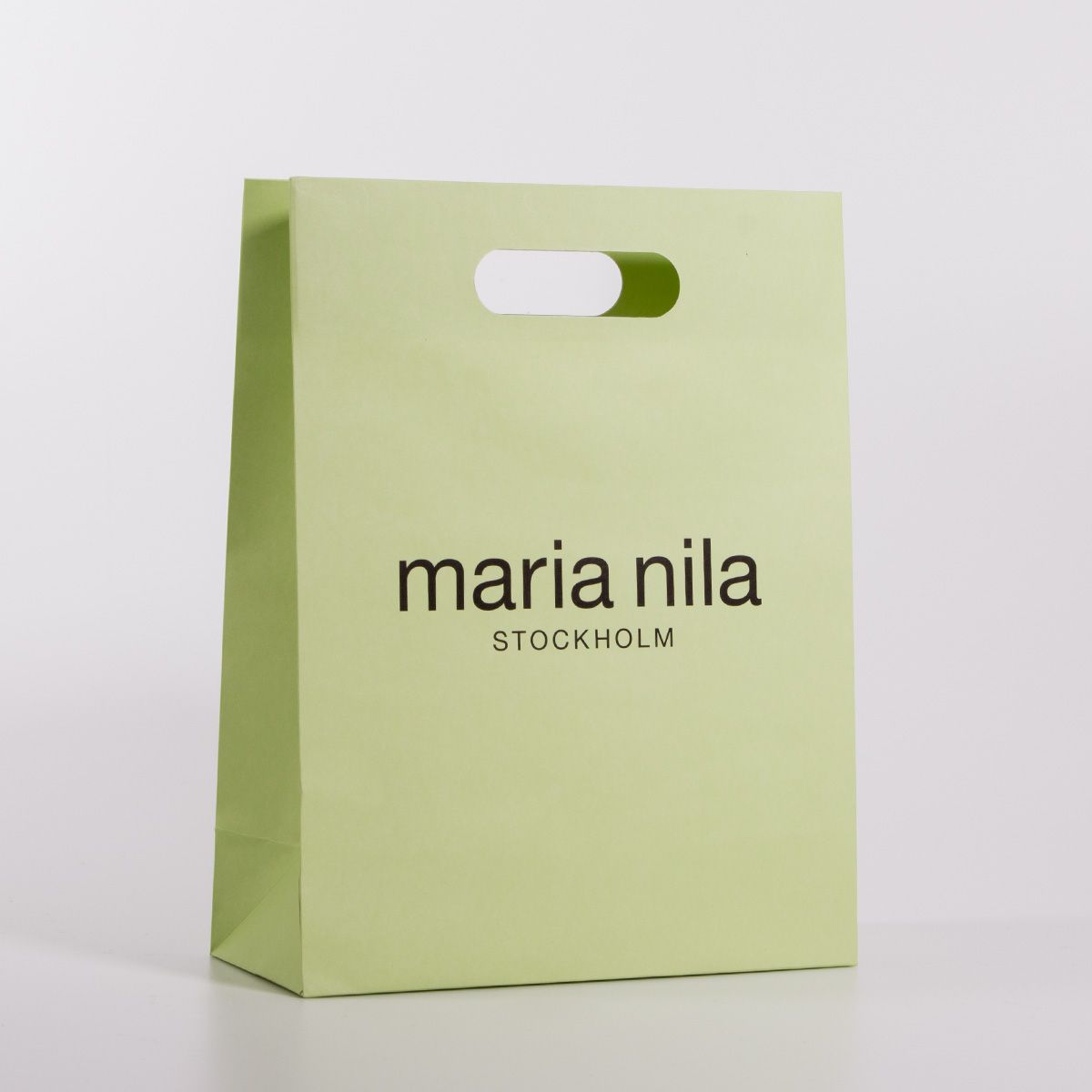 White Paper Customizable Shopping Bag with Handles