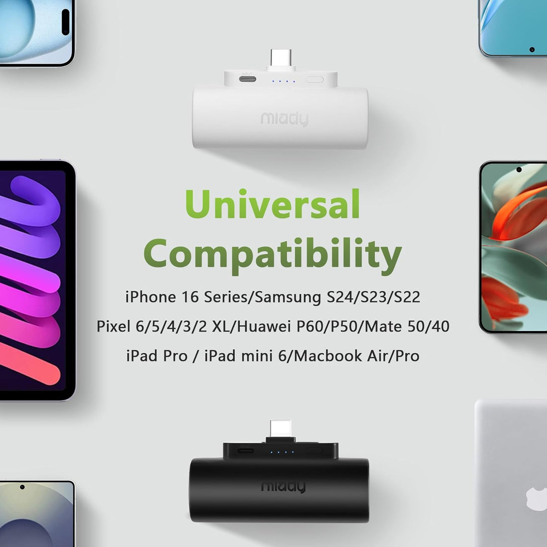 Power Bank 5000mAh Mini Portable Charger - Type C Connector