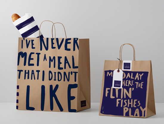 White Paper Customizable Shopping Bag with Handles