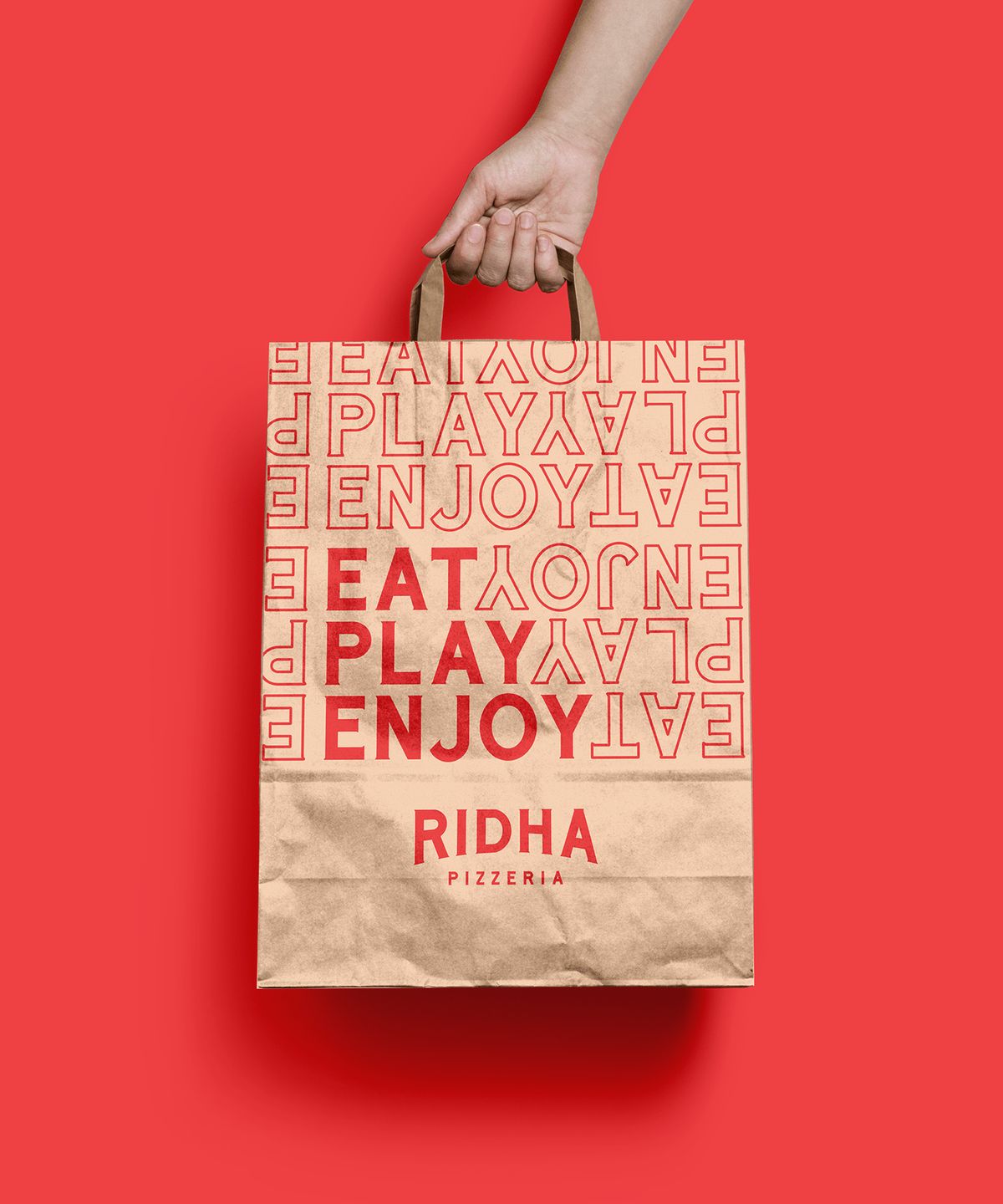 White Paper Customizable Shopping Bag with Handles