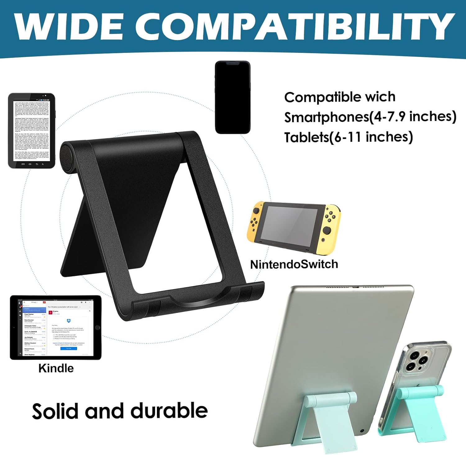 Foldable Cell Phone Stand Desk