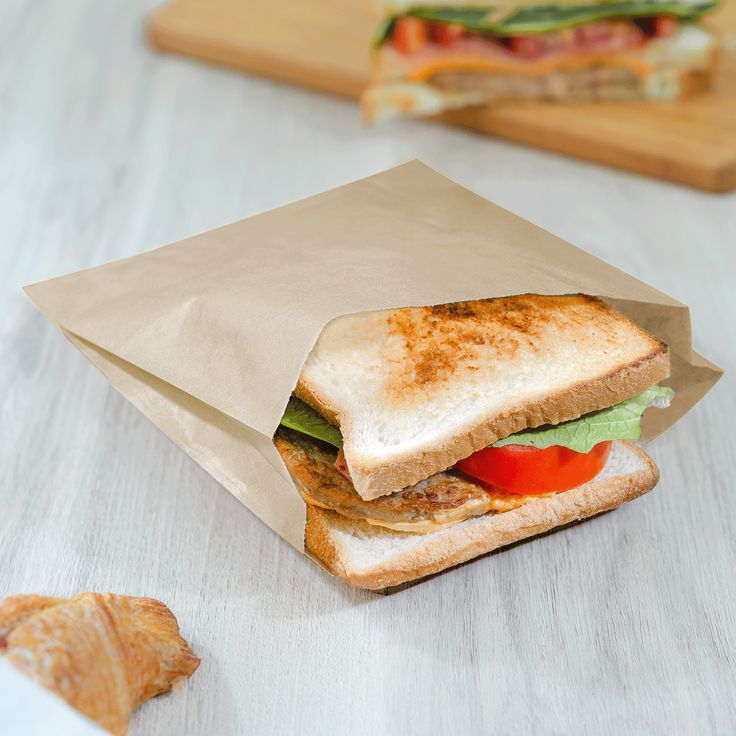 Ecocraft Kraft Grease Resistant Single Serve Window Bagel Sandwich Bakery Bag