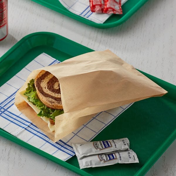 Ecocraft Kraft Grease Resistant Single Serve Window Bagel Sandwich Bakery Bag