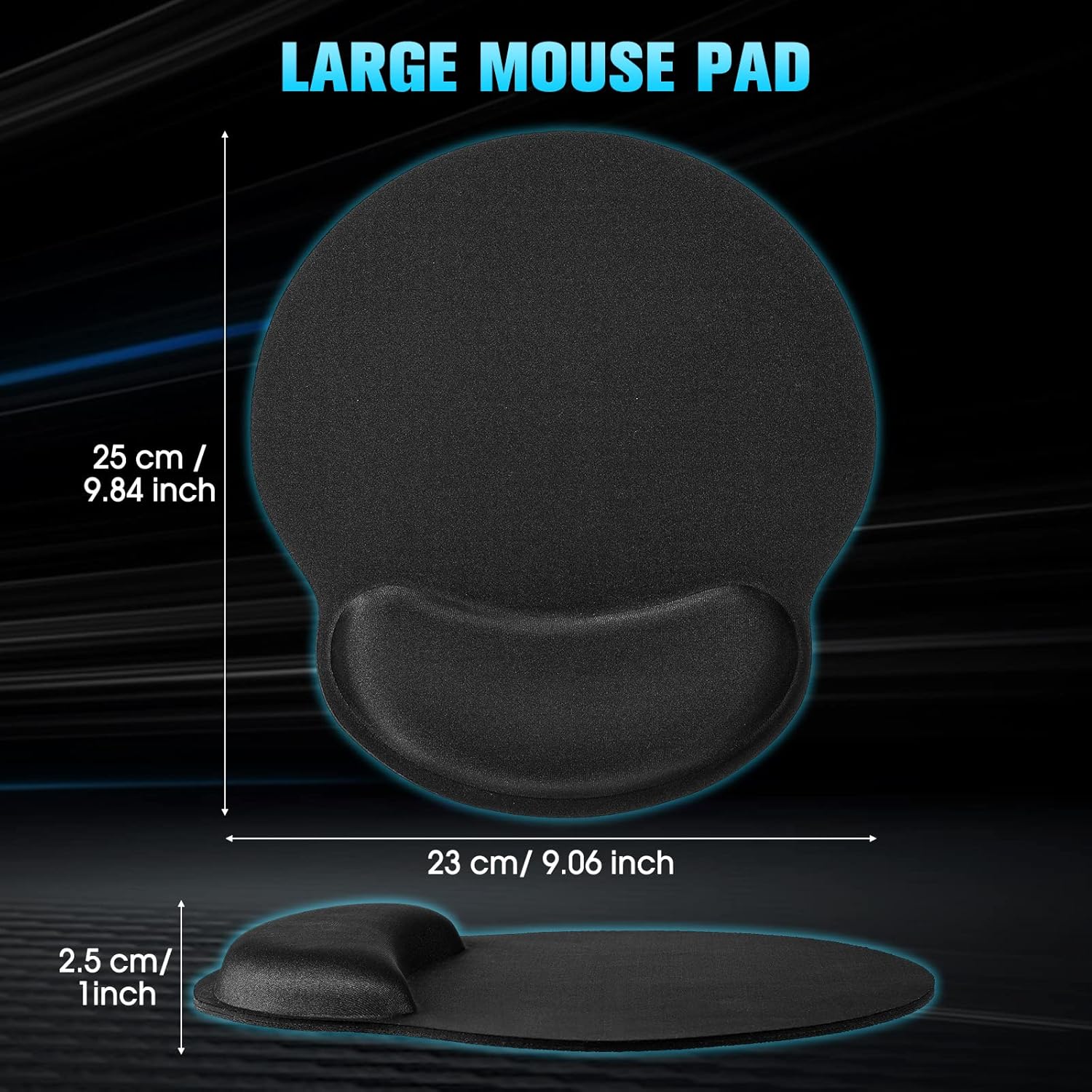 Mouse Pads with Non Slip Rubber Base