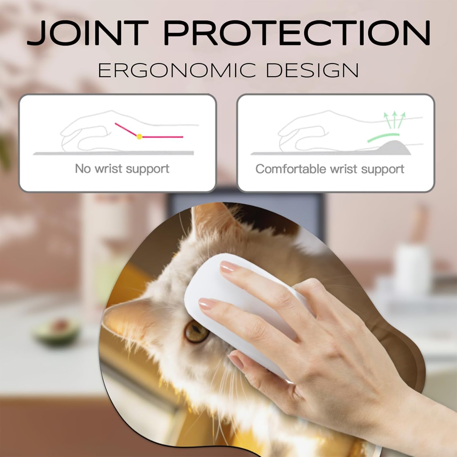 Mouse Pads with Non Slip Rubber Base