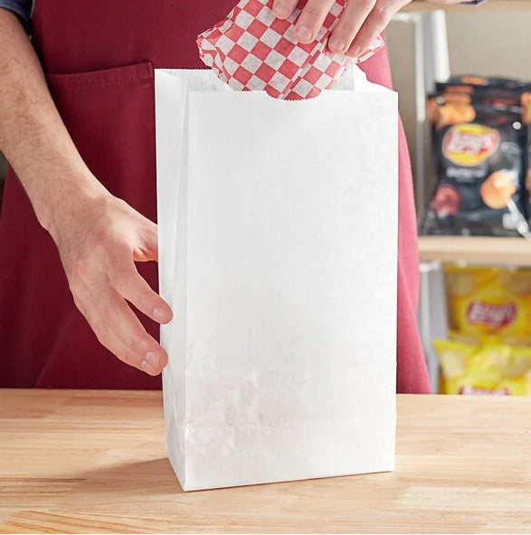 JAT Choice -   White Paper Customizable SOS Bags with Handles
