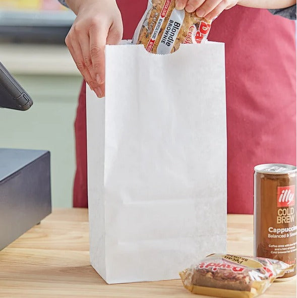 JAT Choice -   White Paper Customizable SOS Bags with Handles