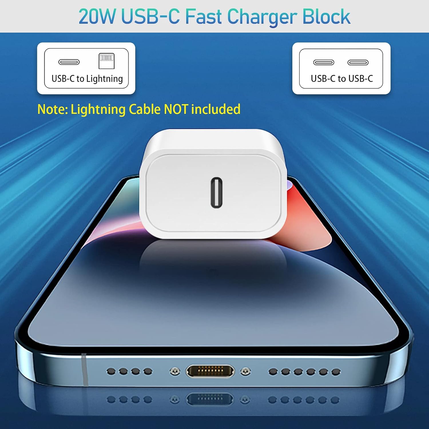 20W USB-C Charger Block – Fast Wall Power Adapter