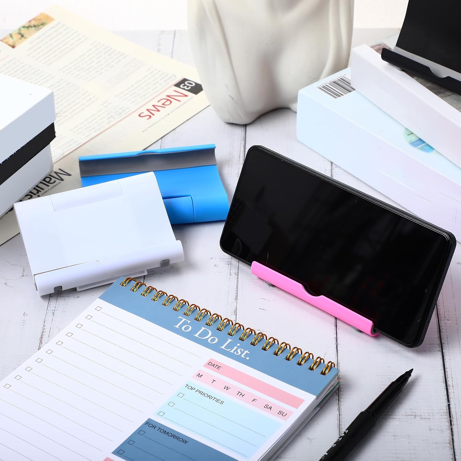 Foldable Cell Phone Stand Desk