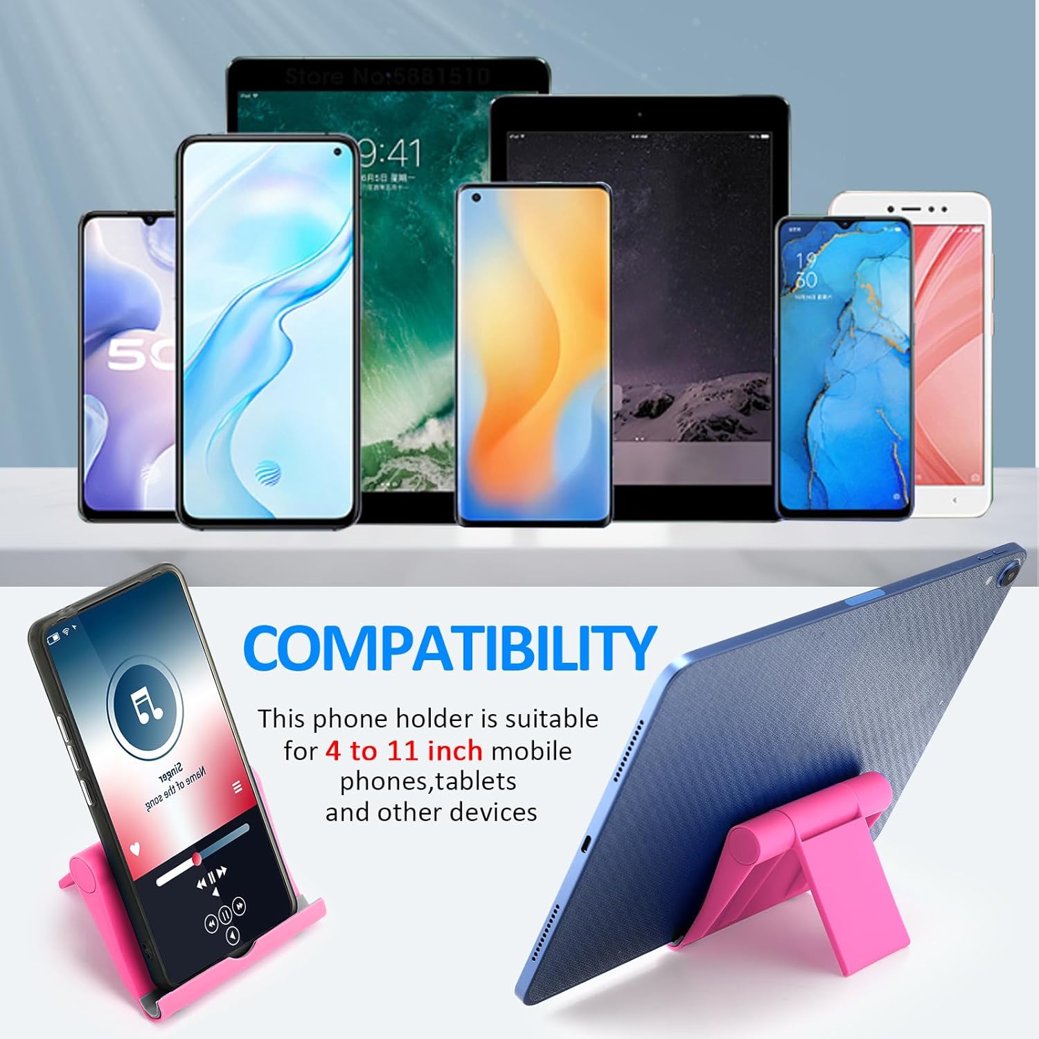 Foldable Cell Phone Stand Desk