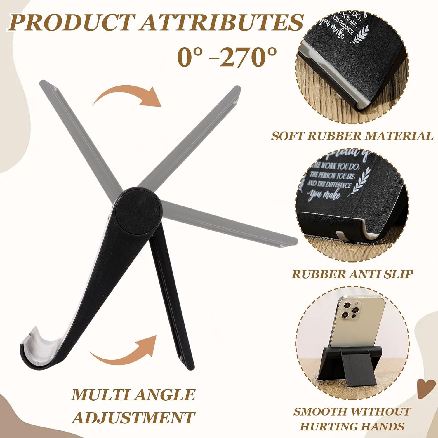 Foldable Cell Phone Stand Desk